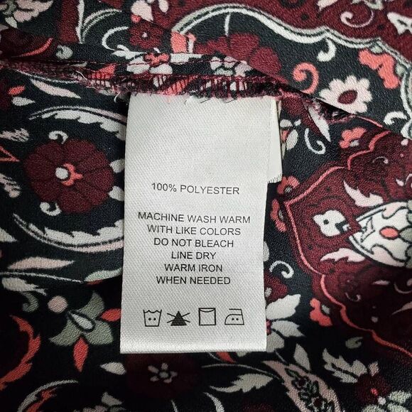 FoxCroft Womans 14 Plus Black Button Front Blouse - Picture 5 of 6